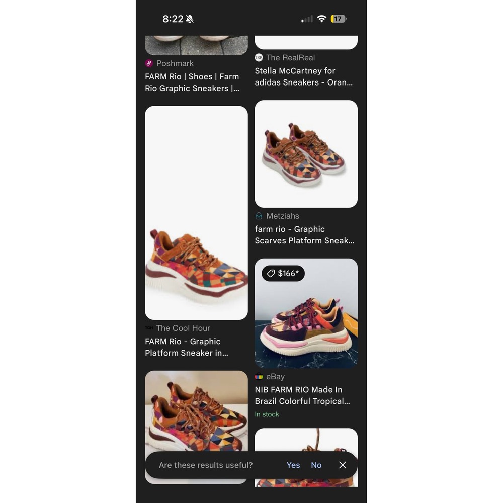 Farm Rio Graphic‎ Scarves Platform Sneakers Multi Color Geometric Womens 7.5 - Picture 6 of 6